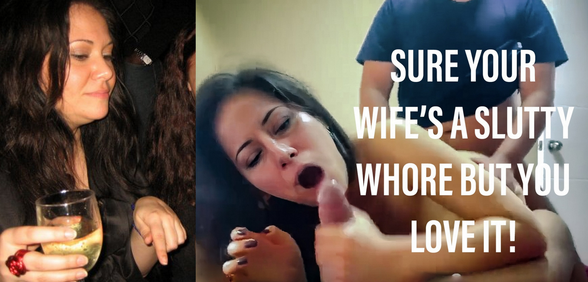 wifesharing wife threesome submitted by users hotwife cuckold cuckold bull blowjob bigger dick  hotwife caption Shes the whore you want 