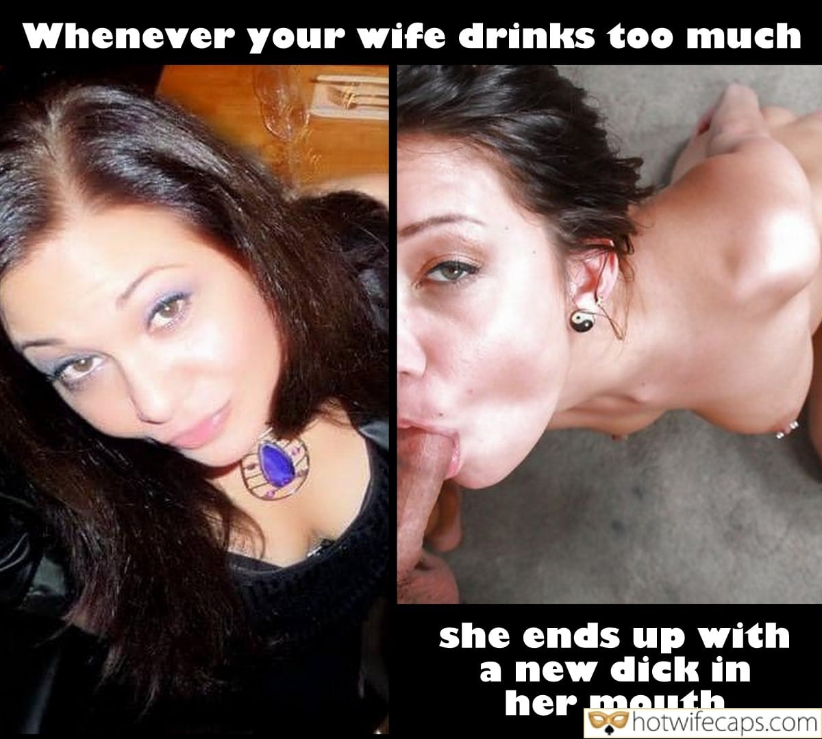 wifesharing texts submitted by users hotwife cuckold cuckold bull blowjob bigger dick  hotwife caption Drunk girl is sucking a dick