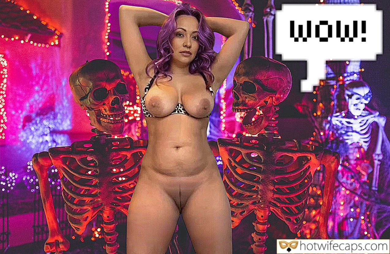 Submitted by Users 🔥 Public No Panties My Favorite Flashing Dirty Talk hotwife caption: Gorgeous curves drive me crazy! Halloween HOTWIFE on Display