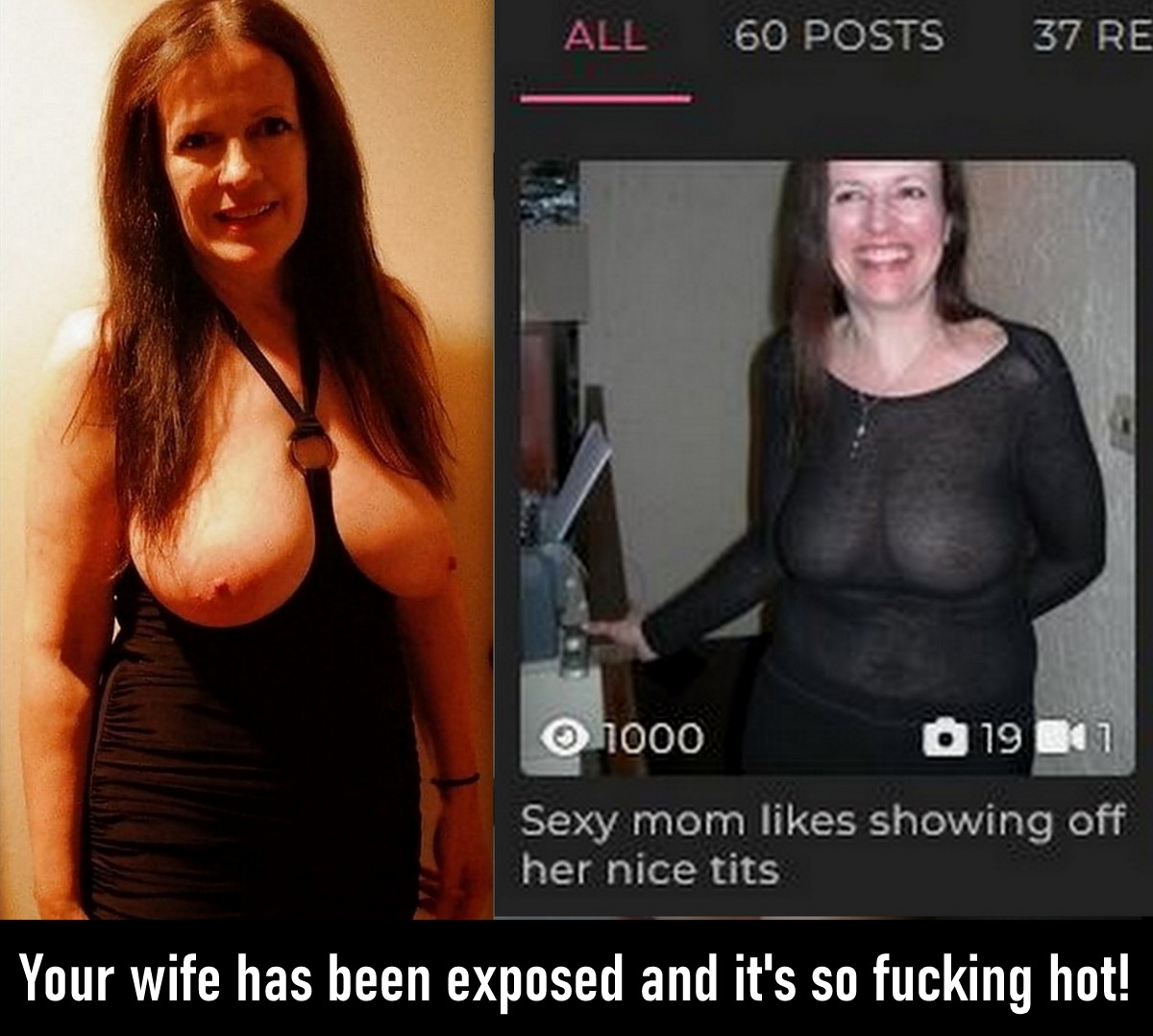 wifesharing submitted by users hotwife cuckold wife exposed porn blog wife flashing  hotwife caption Its hot at home that she got exposed... 