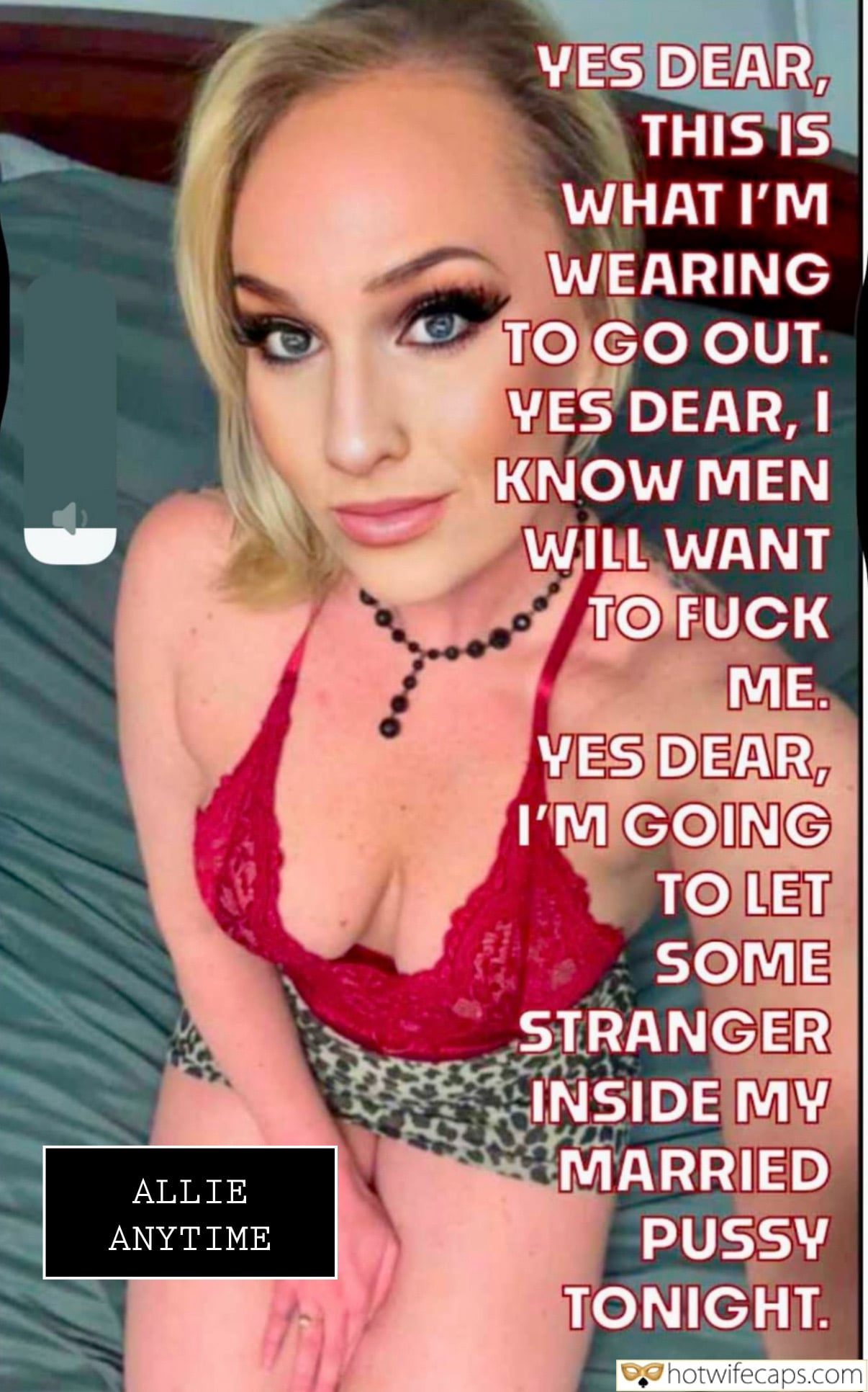 wifesharing submitted by users dirty talk cheating captions cuckold bull bigger dick  hotwife caption YES DEAR, THIS IS WHAT IM WEARING TO GO OUT