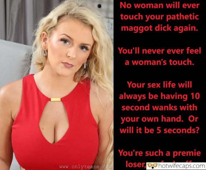 Tips Texts Submitted by Users 🔥 My Favorite Flashing Femdom hotwife caption: The image features a woman in a red dress with a keyhole cutout, seated in an indoor setting. The text overlay emphasizes the cuckold's frustration and ... 5 Minutes of Teasing: Her Red Dress, His Frustration