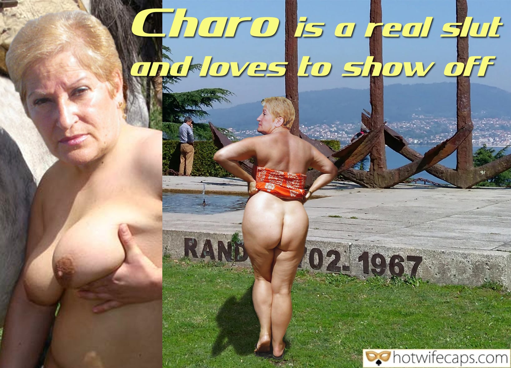 Texts Submitted by Users 🔥 Public My Favorite Getting Ready Flashing Femdom Challenges and Rules hotwife caption: Refined sexuality!  Charo Shows Off Her Ass and Tits