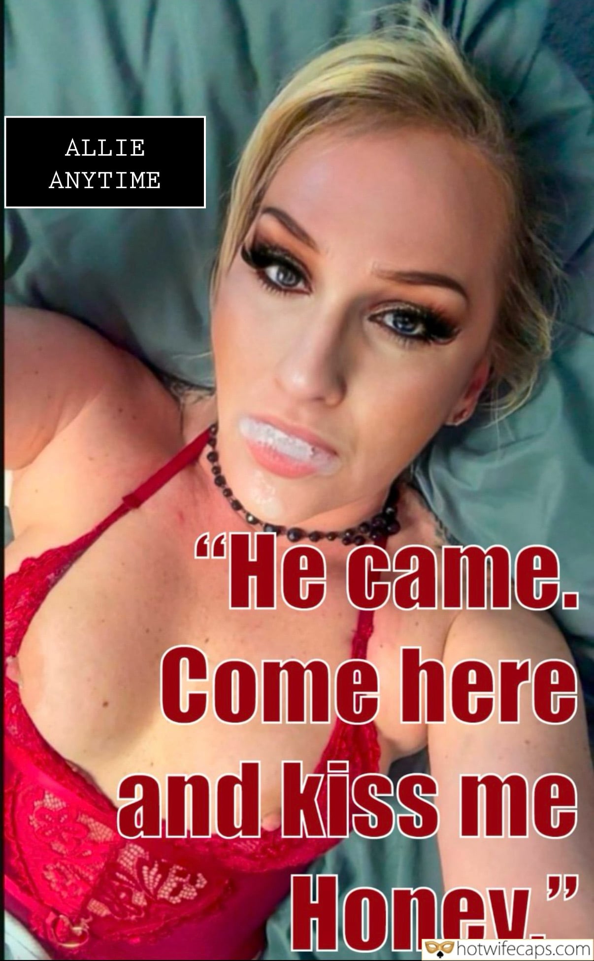 wifesharing submitted by users cum dump cuckold stories pussy licking cuckold creampie blowjob bigger dick  hotwife caption He came, come here and kiss me Honey