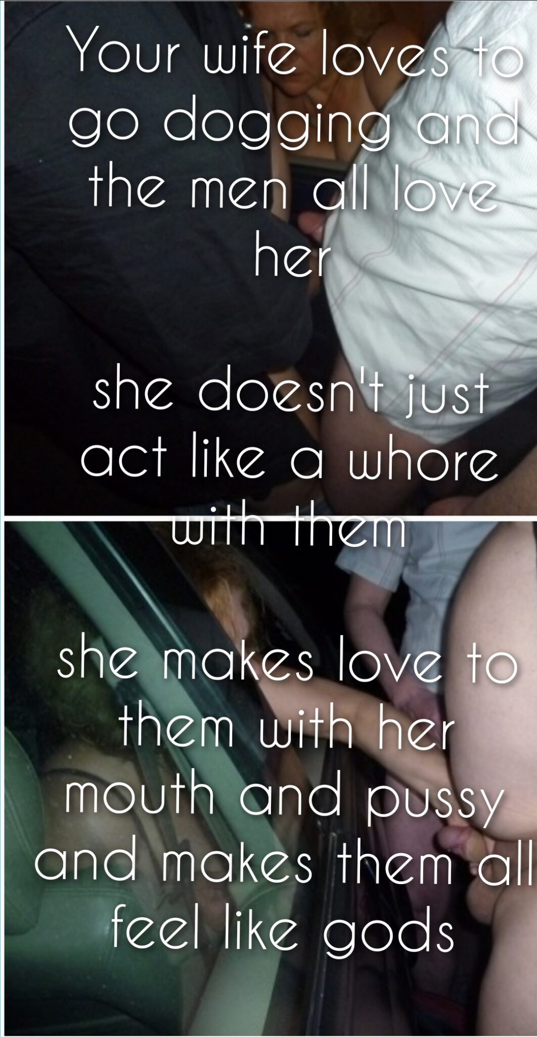 Submitted by Users 🔥 My Favorite It's too big Group Sex Getting Ready Friends Flashing Dirty Talk Bully Bull Bottomless hotwife caption: Wife engages in outdoor dogging, riding a man on a car hood, moans echoing in the evening air, fence and tree bark in the background. My Wife’s Outdoor Dogging Adventure: A Cuckold’s Tale