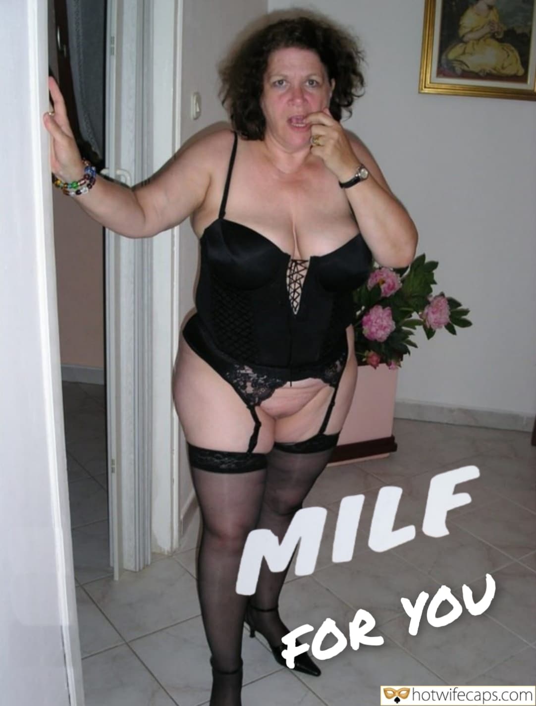 wifesharing submitted by users wife no panties my favourite cuckold humiliation make up wife flashing cuckold chastity bottomless  hotwife caption Sexy half nakedMILF on display