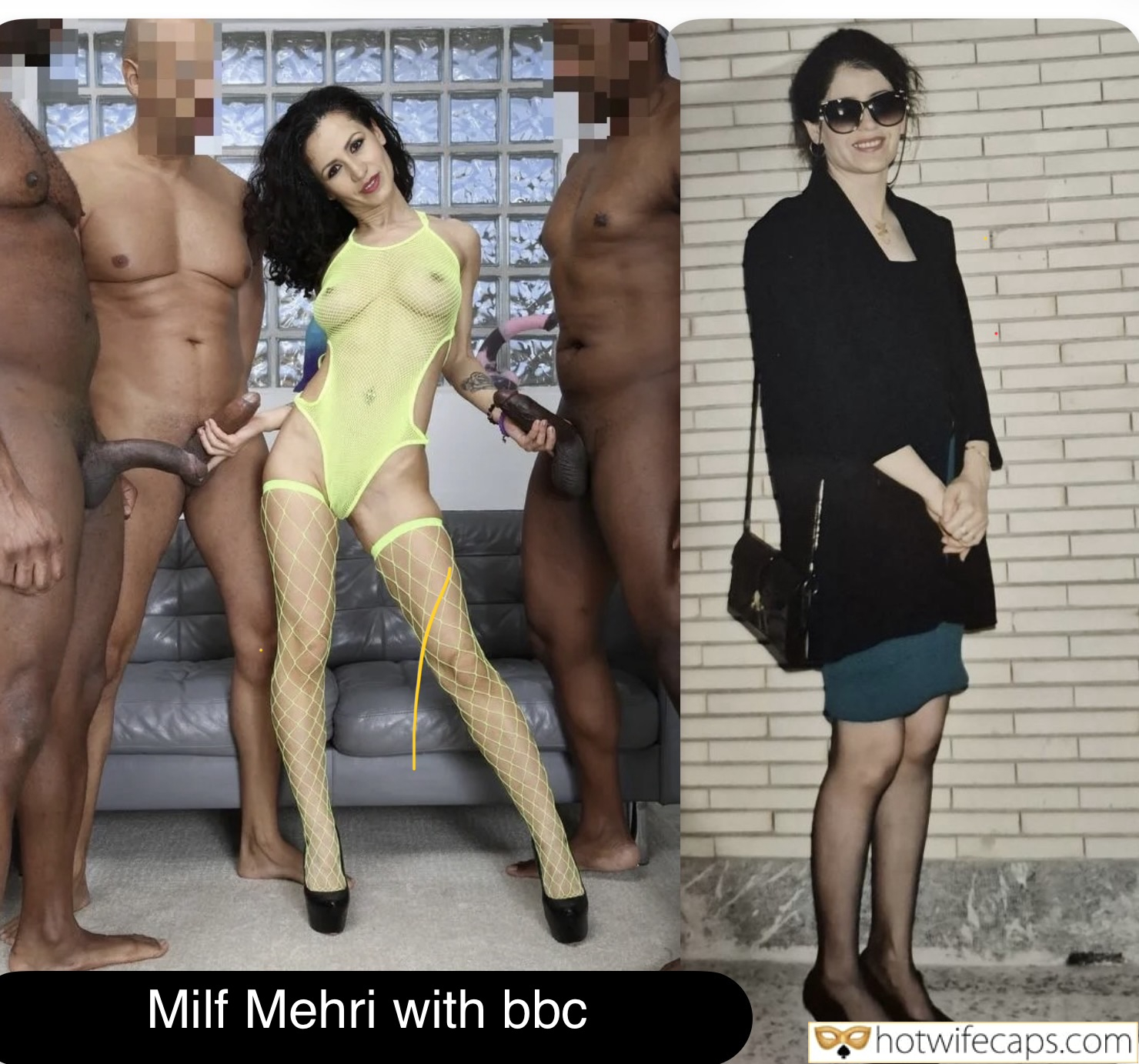 Wife Sharing Group Sex Bully Bull Bottomless Bigger Cock BBC hotwife caption: Milf Mehri with bbc! Sexy Milf Is Obsessed With Big Black Cocks!
