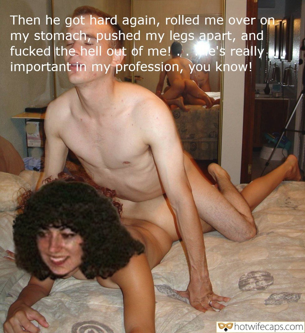 Cuckold Stories hotwife caption: This morning, I woke up to a familiar scene, but with a twist. The sunlight filtered through the curtains, casting a warm glow on the patterned sheets. I was lying on my side, partially underneath him, my body still tingling...