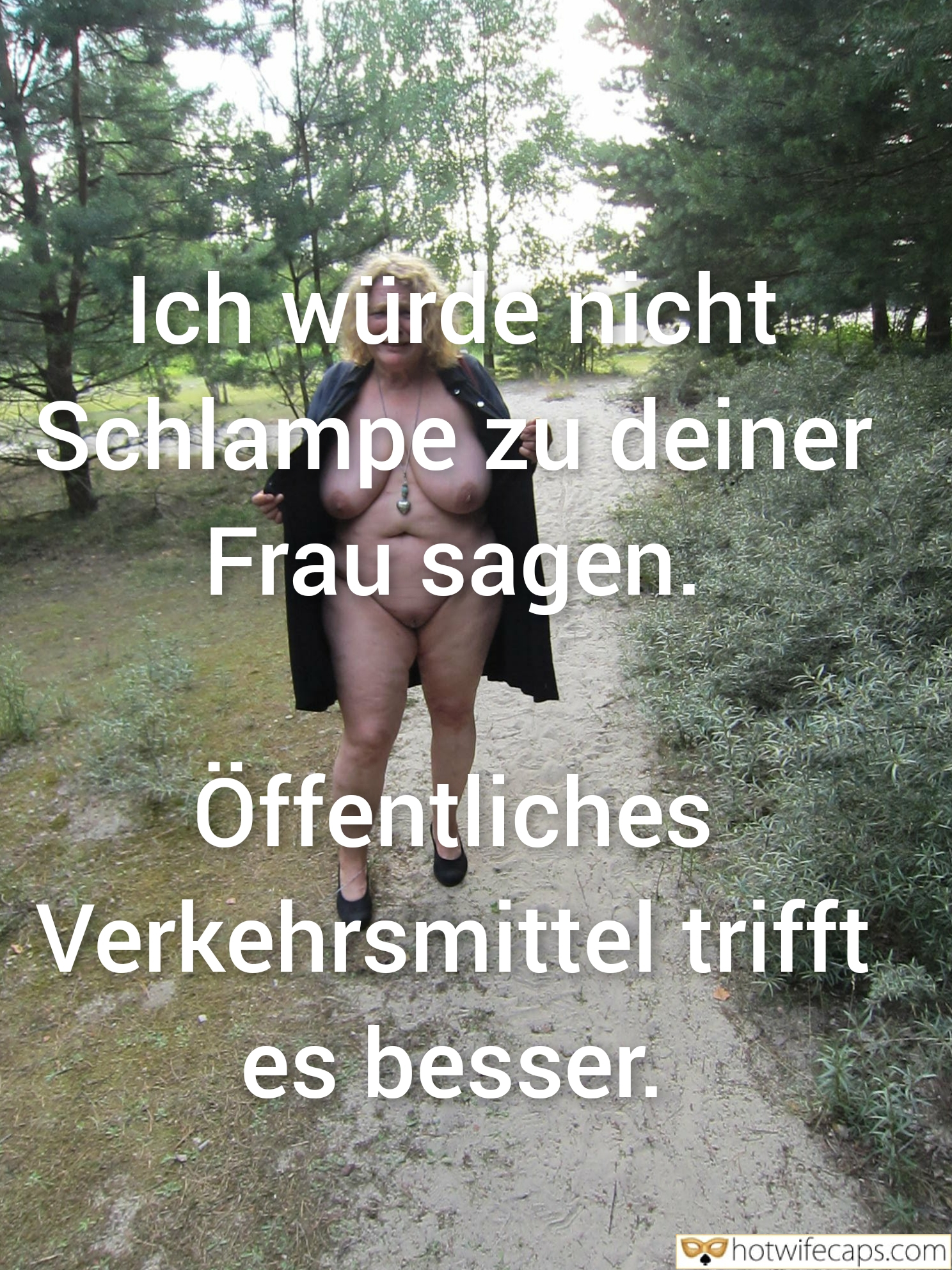 Wife Sharing Texts Submitted by Users 🔥 Cuckold Stories Bull hotwife caption: The words ‘Öffentliches Verkehrsmittel’ echo in my mind, a cruel reminder of my place. I’m the cuck, the pathetic husband who watches his wife parade around like a slut, flaunting her body for anyone to see. The image of her,...