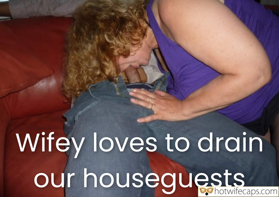 Wife Sharing Submitted by Users 🔥 Cuckold Stories Bull Blowjob hotwife caption: The moment she leans in, I know what’s coming. Her blonde curls cascade down as she wraps her arms around him, pulling him close. The purple sleeveless shirt she’s wearing rides up, exposing more of her skin. She’s a predator,...