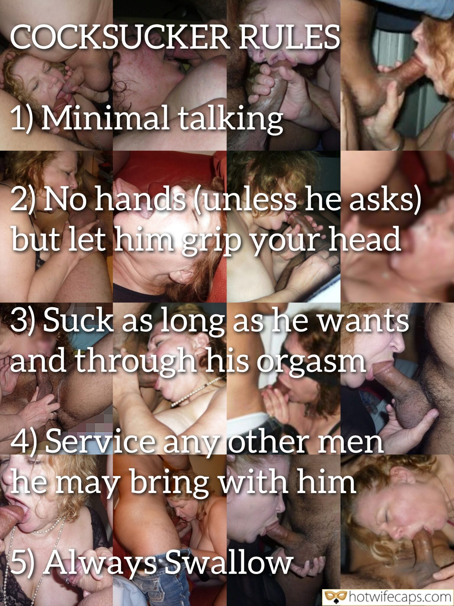 Wife Sharing Submitted by Users 🔥 Cuckold Stories Bull Blowjob hotwife caption: A collage of nude men in intimate encounters, featuring explicit rules for cocksucking. Explores themes of submission and consent in a dimly lit setting. Hotwife’s Cocksucking Rules: A Nude Collage of Intimate Encounters
