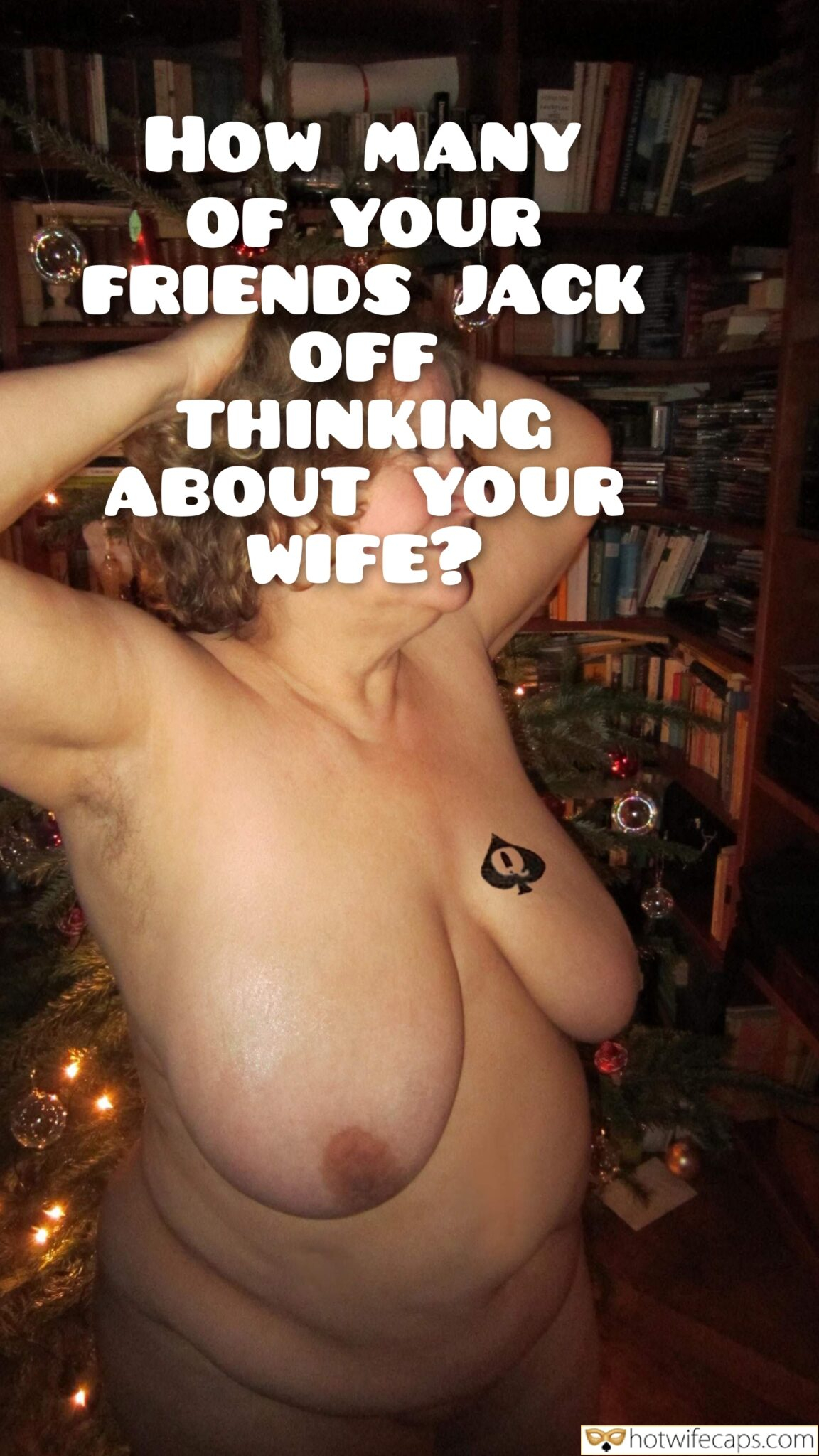 Wife Sharing Submitted by Users 🔥 Cuckold Stories Bull hotwife caption: Cuckold stands vigil in holiday setting, bookshelves and Christmas tree as silent witnesses to wife's fantasies, submitting to her desires. Cuckold’s Christmas Confession: Wife’s Holiday Fantasies