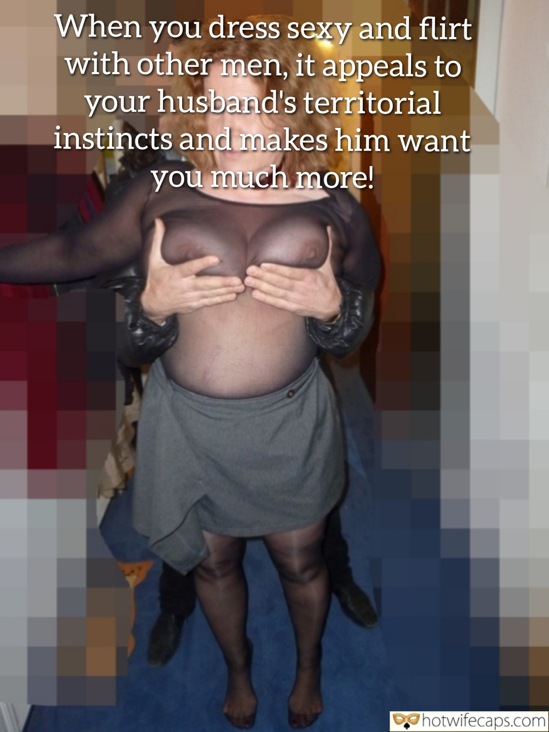 Wife Sharing Submitted by Users 🔥 Cuckold Stories Bull hotwife caption: A cuckold's perspective on his wife's teasing, using lingerie to awaken territorial instincts in a dimly lit bedroom setting. Her Lingerie Tease: Awakening His Territorial Instincts