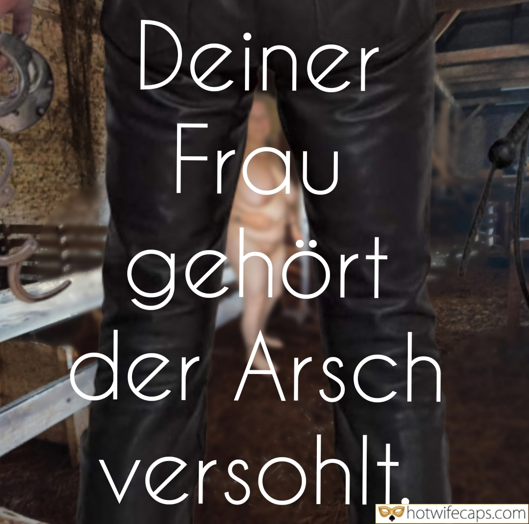 Wife Sharing Submitted by Users 🔥 Cuckold Stories Bottomless hotwife caption: Two men stand in a dimly lit basement, fully clothed, with a text command hinting at a cuckold scenario. The setting highlights power dynamics and anticipation. Cuckold’s Night: When Her Desire Becomes His Punishment