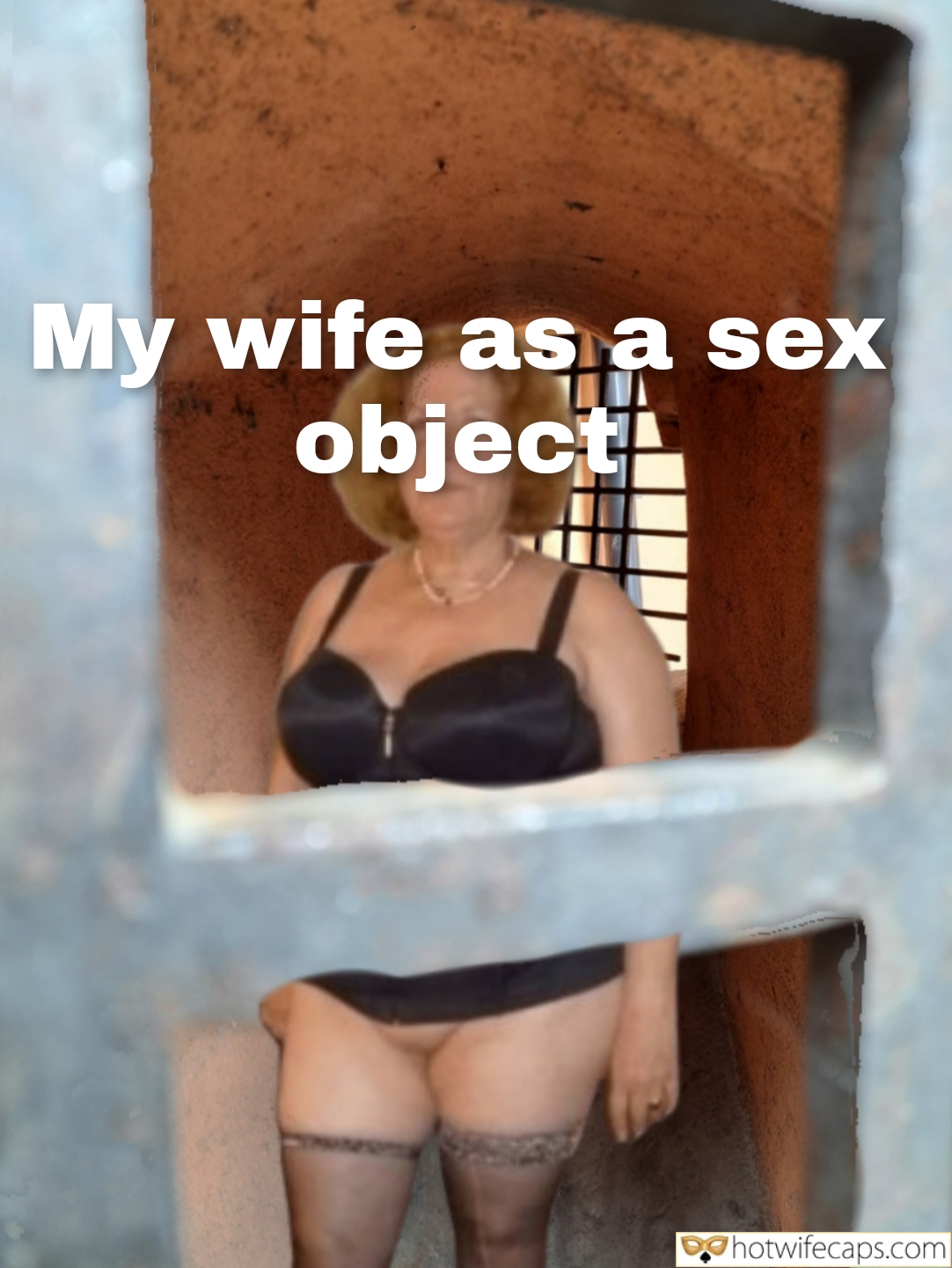 Wife Sharing Submitted by Users 🔥 Cuckold Stories Bull hotwife caption: Cuckold watches wife in black lingerie, leaning against rustic wall. Power dynamic highlighted by her confident pose and his tormented observation. Image fea... Cuckold’s Torment: Watching Her Display