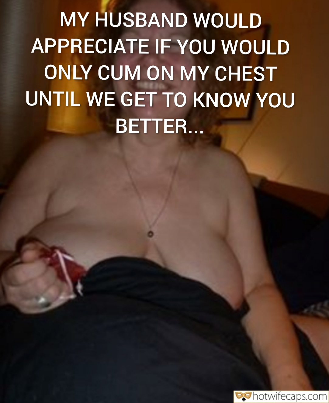 Tips Texts Submitted by Users 🔥 My Favorite Flashing Dirty Talk hotwife caption: MY HUSBAND WOULD APPRECIATE IF YOU WOULD ONLY CUM ON MY CHEST UNTIL WE GET TO KNOW YOU BETTER… Look at These Boobs, Guys!