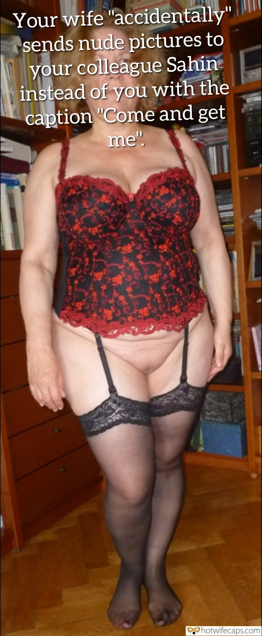 My Favorite hotwife caption: A cuckold's perspective on discovering his wife's nude photos sent to a colleague instead of him, revealing intimate details and emotional turmoil. Her Mistaken Message: When the Wrong Man Got the Nudes
