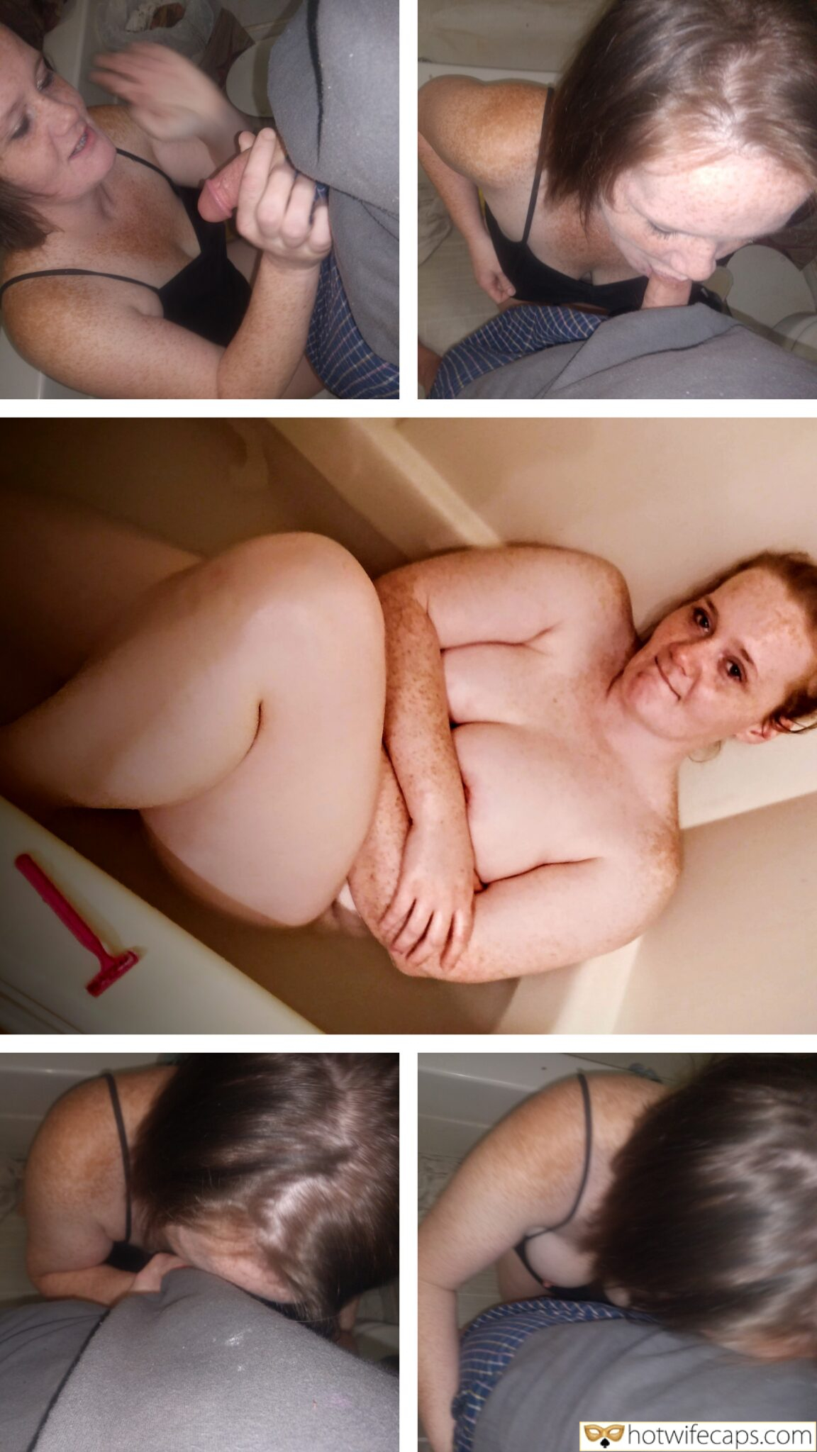 Wife Sharing Submitted by Users 🔥 It's too big Humiliation Getting Ready Friends Ex Boyfriend Dirty Talk Cum Slut Creampie Cheating Blowjob Bigger Cock Barefoot Anal hotwife caption: A collage of intimate moments captures the dynamics of a cuckold's night, highlighting power and submission through dimly lit indoor scenes. My Husband Watches as I Take His Friend’s Load