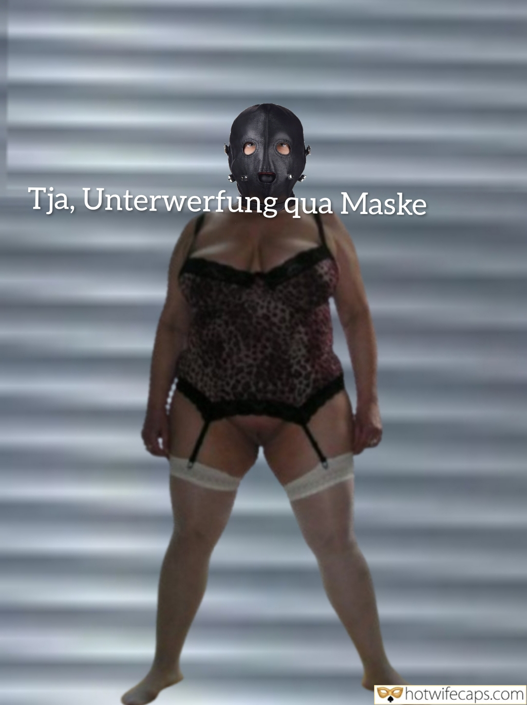 Wife Sharing Submitted by Users 🔥 Cuckold Stories Bull hotwife caption: A woman in a sheer corset and mask stands in a blurred background, embodying submission. The mask covers her face, leaving only her eyes visible, symbolizing... Masked Submission: A Cuckold’s Confession