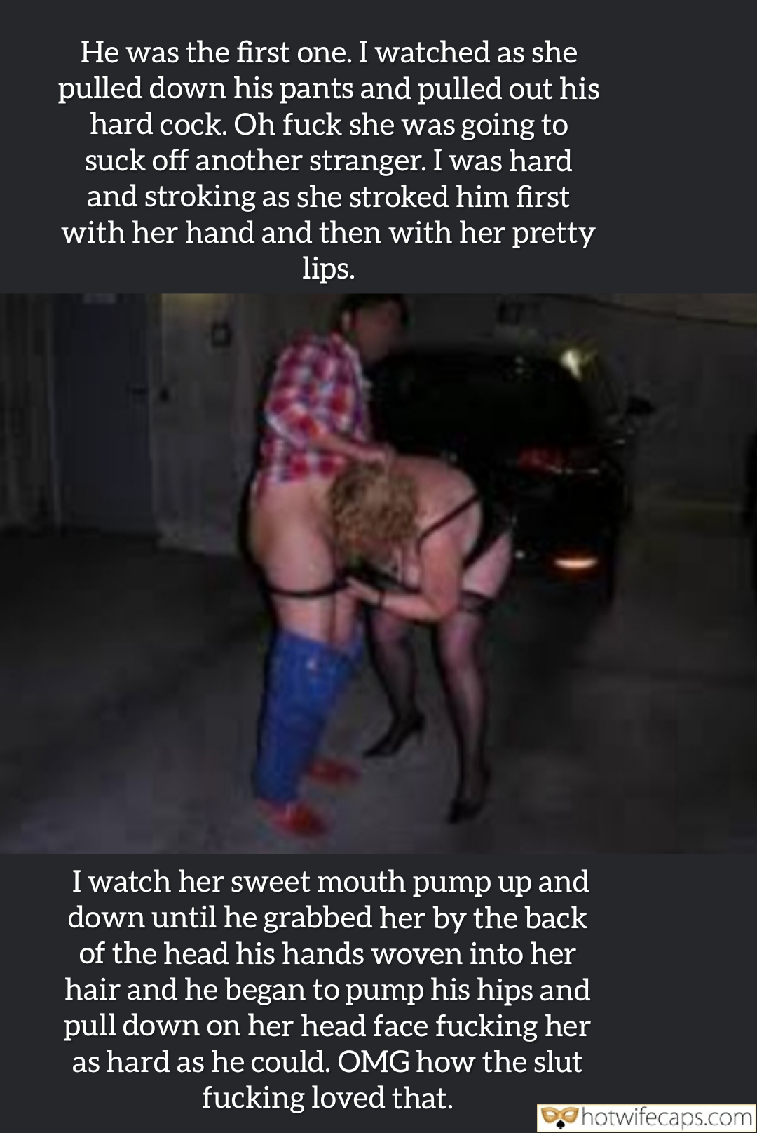 Wife Sharing Submitted by Users 🔥 Cuckold Stories Bull Blowjob hotwife caption: Hotwife observes as she performs a blowjob, her control evident in every movement, while her partner's dominance is displayed through his actions. Hotwife’s Blowjob Confession: Watching Her Pleasure Another