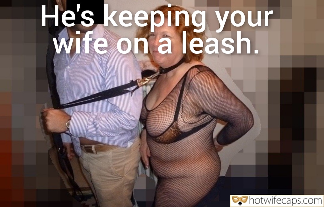 Wife Sharing Submitted by Users 🔥 Cuckold Stories Bully Bull hotwife caption: A hotwife in a fishnet bodysuit stands confidently, her husband controlling the scene from behind. The dynamic of submission and power is palpable, with her ... A Leash of Desire: Friday Night Submission