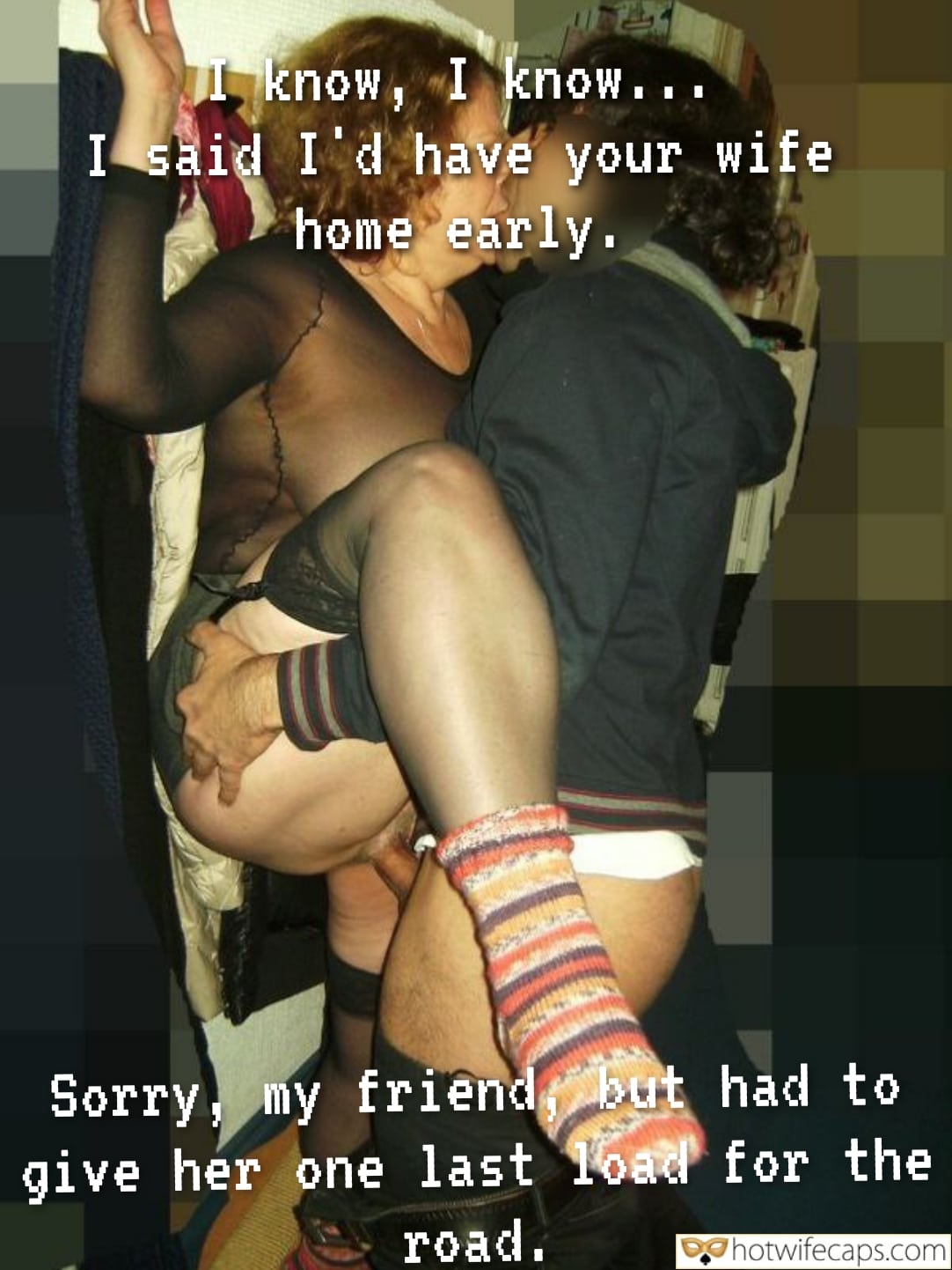 Wife Sharing Submitted by Users 🔥 Cuckold Stories Bull hotwife caption: Hotwife submits to final act before returning home, exploring power dynamics and humiliation in a dimly lit room. Why Did He Apologize for Giving Her One Last Load?