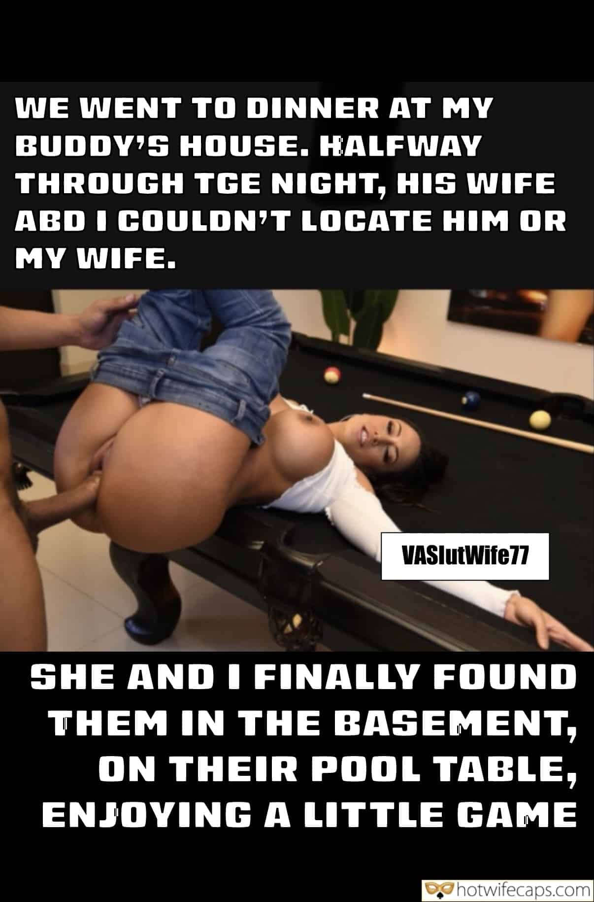 Wife Sharing Submitted by Users 🔥 Friends Cum Slut Cuckold Stories hotwife caption: Hotwife enjoys vigorous sex on a pool table while her husband watches, highlighting the taboo of wife sharing in a friend's basement. Midnight Pool Table Adventure With the Hotwife