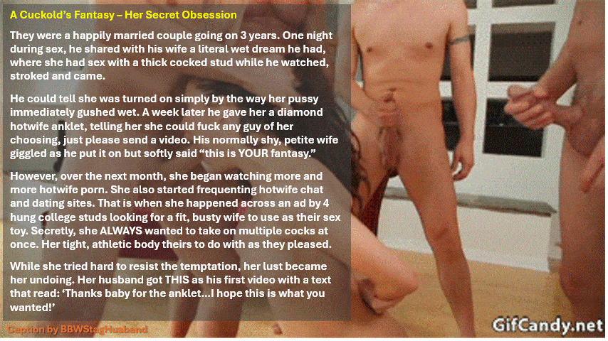 Wife Sharing Tips Texts Submitted by Users 🔥 Humiliation Group Sex Gifs Cum Slut Cuckold Stories Bull Blowjob Bigger Cock Anklet hotwife caption: A hotwife's secret desire leads to a cuckold's wet dream as she explores her fantasies with four hung college studs, fulfilling her husband's desires and her... Hotwife’s Secret Desire: A Cuckold’s Wet Dream Comes True