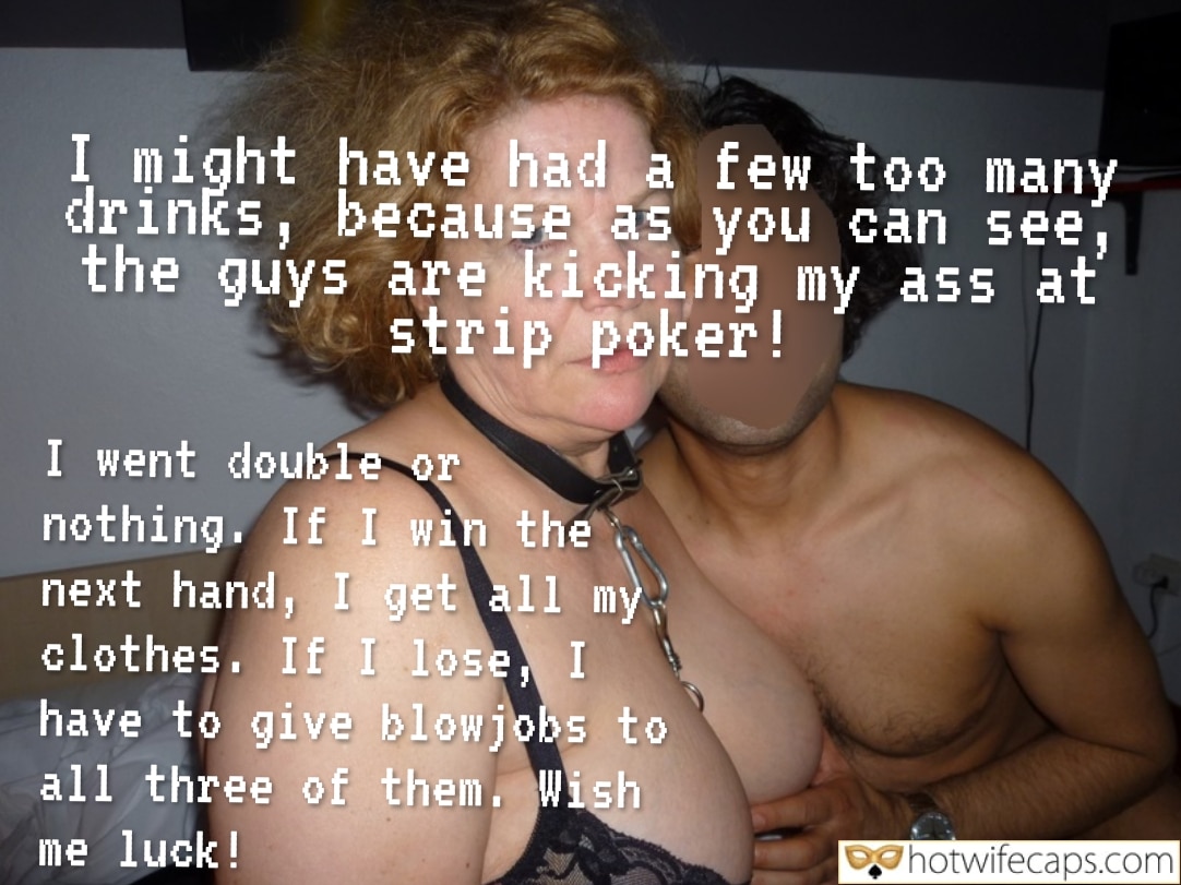 Wife Sharing Submitted by Users 🔥 Friends Cuckold Stories Cheating Bull Boss Blowjob hotwife caption: Hotwife loses strip-poker, must fulfill bet with three men, exploring power dynamics and submission. Bedroom Strip-Poker: Hotwife’s Risky Bet